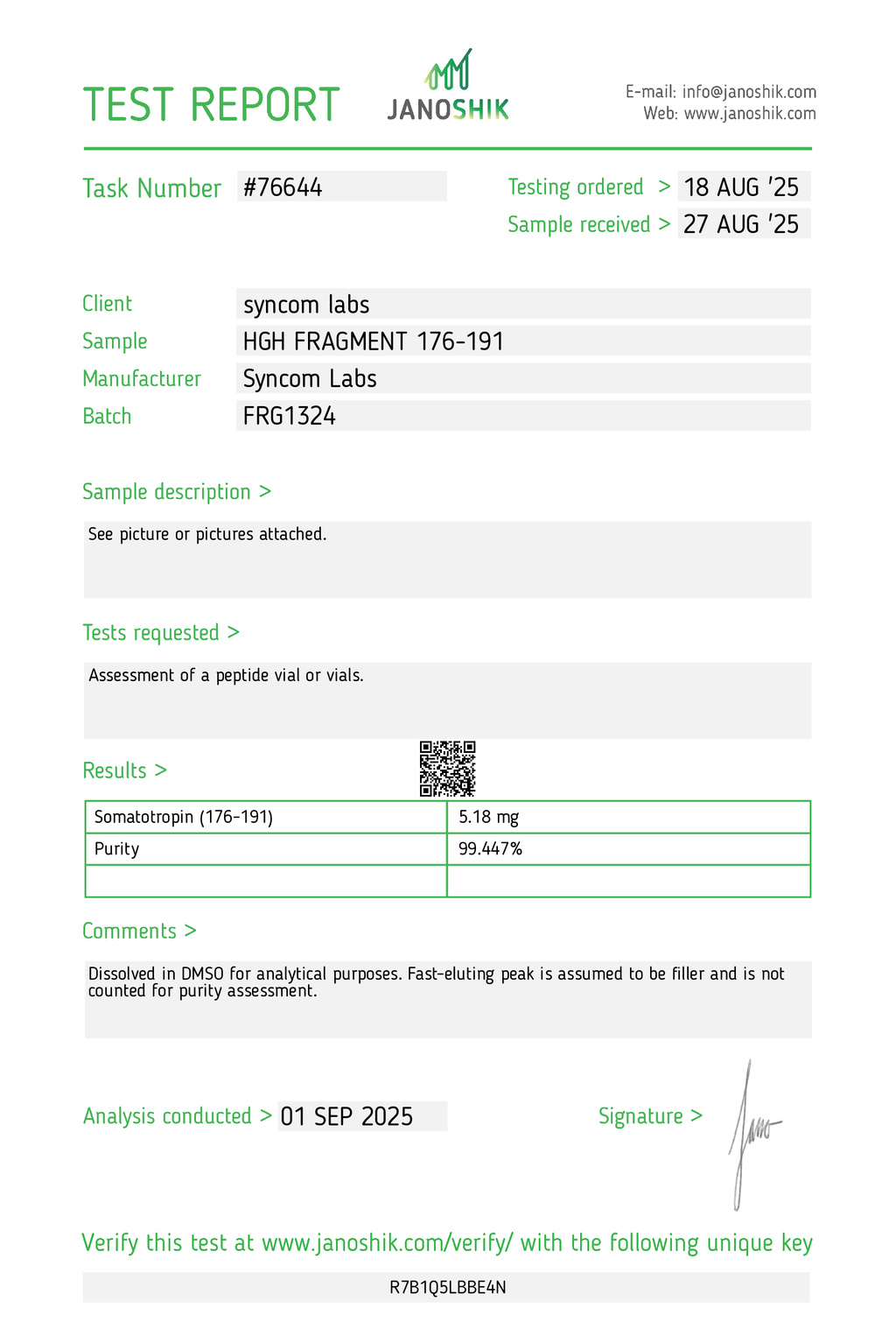 HGH FRAGMENT 176-191