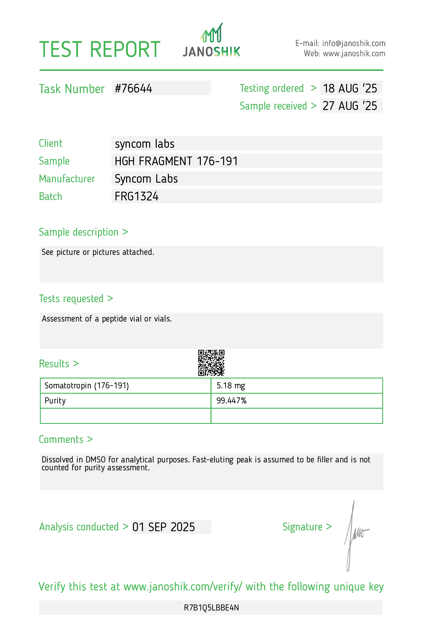 HGH FRAGMENT 176-191